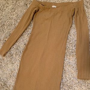 Guess tan bodycon dress